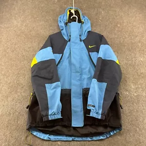 VINTAGE Nike ACG Jacket Mens M Blue Parka Storm Fit Ski Snowboarding Layer 3 90s - Picture 1 of 17