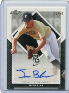 2016 Leaf Perfect Game Autographs Black Jacob Blas Auto 12/50