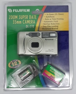 Vintage Fujifilm Camera And Case DL-270 Zoom Super Date 35-70mm Autofocus - Bild 1 von 8