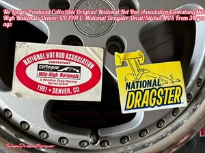NHRA 1991 COLORADO NAT CONTESTANT DRAG RACING & NAT DRAGSTER DECAL STICKER - Bild 1 von 3