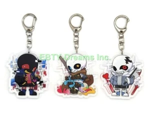 Set of 3 Undertale Sans Acrylic Keychain v8 - Picture 1 of 2