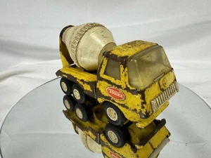 Vintage Tonka Mini Cement Mixer Truck Metal Yellow Tandem Axle 1970s (Z16) - Picture 1 of 10