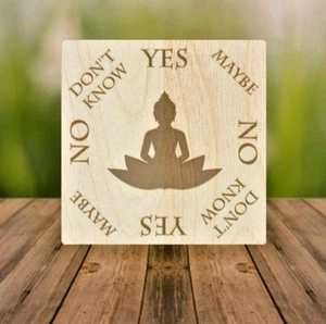 Mini Wooden Buddhist Chakra Meditation Pendulum Board HANDMADE [4"x4"] - Picture 1 of 4