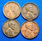 Lot USA : 4 x Lincoln One Cent - 1909, 1941, 1941 S & 1949 D