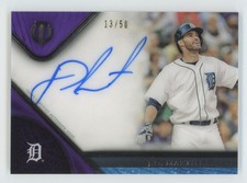 J.D. Martinez 2017 Topps Tribute Purple Auto /50 #TA-JM Detroit Tigers