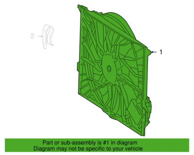 Conjunto de ventilador original Mercedes Benz CLK63 AMG 2007-2008 211500229380 Foto 1 de 3