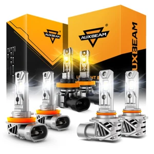 AUXBEAM Canbus LED Headlight Hi/Low Fog Light White For Toyota 4Runner 2010-2025 - Picture 1 of 19