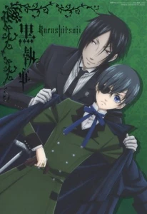 Tablero mediano Shitajiki Black Butler Kuroshitsuji anime lámina de plata Sebastian - Imagen 1 de 2