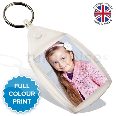 Personalised Custom Photo Gift Keyrings Key Fobs 35 x 24 mm | Small Size - Image 1 of 4