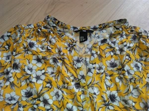 H&M Flower Power Hippie Bluse Blumenmädchen Gelb Boho Schick Romantik Süss 34-36 - Bild 1 von 6