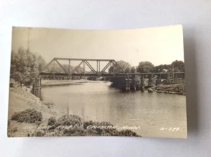 Red Lake River Bridge Crookston Minnesota seltene alte Postkarte! - Bild 1 von 6