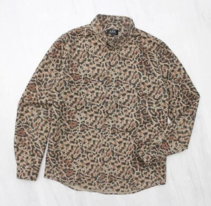 Men's A.P.C. Leopard Camo Overshirt Jacket Shirt Button-Up RARE Size S - Picture 1 of 11
