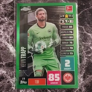 2020-21 Topps Chrome Match Attax Bundesliga Soccer #19 Kevin Trapp Green #/99 - Picture 1 of 4