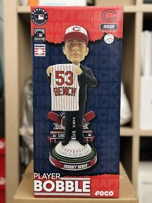 Johnny Bench Cincinnati Reds 1965 Draft Pick Bobblehead FOCO NEW ORIG BOX #144 - Image 1 of 4