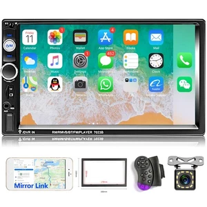 Double Din Car Stereo 7 inch Touchscreen Car Radios with Bluetooth Indash 2 D... - Picture 1 of 9