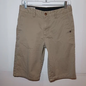Volcom Casual Chino Shorts Mens Sz 30 Beige Stretch Twill 10" Inseam - Picture 1 of 5