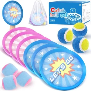 6Pcs Catch Ball Game Outdoor Toys for Kids Games Beach Toys Pool Toys Outdoor... - Picture 1 of 6