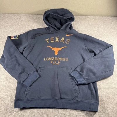 Pulôver masculino Texas Longhorns com capuz grande futebol NCAA bandeira americana Nike - Imagem 1 de 4