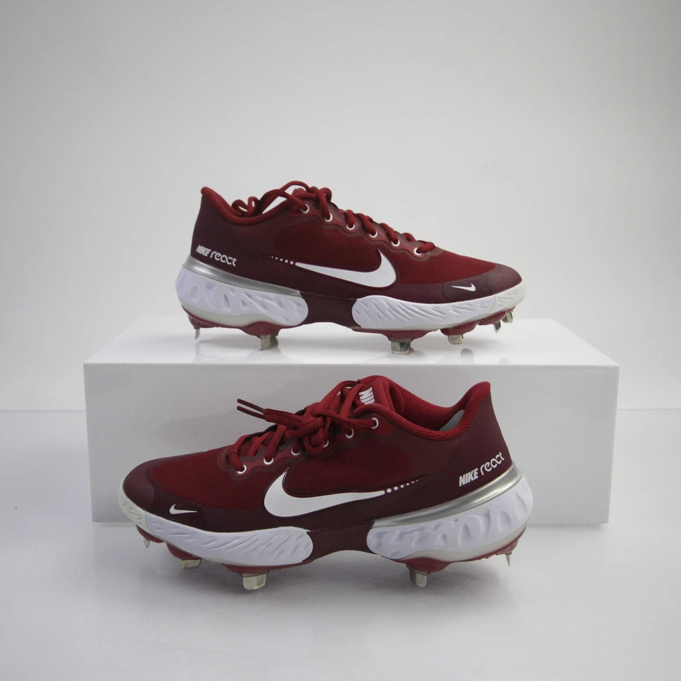 Chuteira de beisebol Nike Alpha Huarache masculina vermelha escura/branca nova sem caixa - Imagem 1 de 1