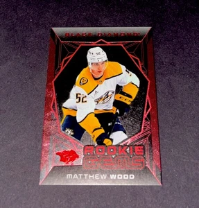 25-26 UD Black Diamond Red Rookie Gems Matthew Wood RC /100 - PREDS STAR - Picture 1 of 2