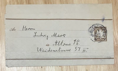 Bavaria Newspaper Wrapper - Postal Stationery - 3pf Brown -- 100% to charity - Image 1 of 2