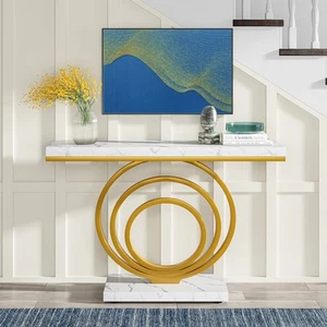 Tribesigns 41-Inch Gold Entryway Table, Modern Console Table Narrow Long, Con... - Picture 1 of 9