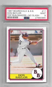 Don Baylor 1987 Topps Boardwalk Baseball BB No Slash ERROR #17 PSA 9 Pop4 No 10s - Picture 1 of 1