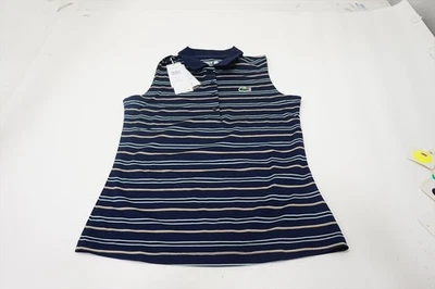 Polo de golf Lacoste sin mangas para mujer talla 34 (pequeño) azul marino regular 986A Foto 1 de 4