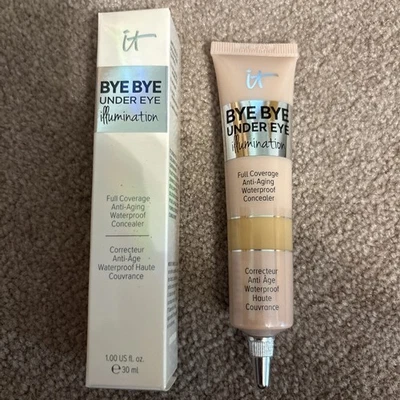 It Cosmetics Bye Bye under eye concealer MEDIUM TAN Illumination SEALED 1 oz - Image 1 of 4