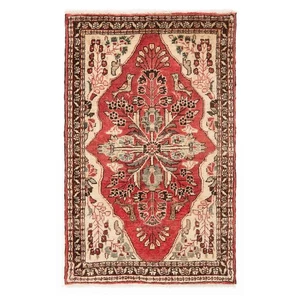Hamedan 110x70 cm Handgeknüpfter Perserteppich Orient Wolle Carpet Rug Rot - Picture 1 of 6