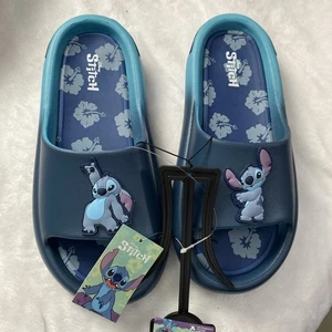 NUEVO CON ETIQUETAS Sandalias Disney Stitch Azul Slide con Patrón Floral Talla 11 (Hombre) Etiquetas Nuevas - Imagen 1 de 7