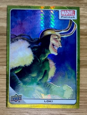 2022 UPPER DECK MARVEL PLATINUM - YELLOW SPOTLIGHT #38 LOKI MINT! /399 - Image 1 of 2
