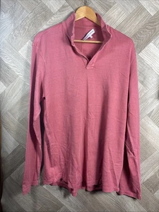 Orlebar Brown Polo Shirt Mens Size XL Orange Cotton Long Sleeve - Picture 1 of 11