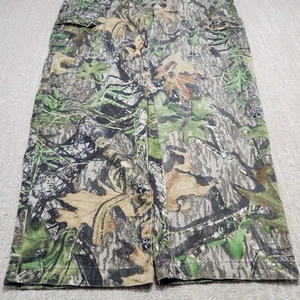 Vintage Camo Cargo Pants Men Large Mossy Oak Obsession Green Camouflage Baggy - Picture 1 of 9
