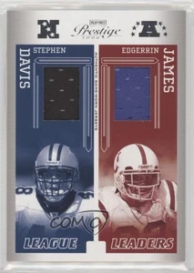 2006 Playoff Prestige League Leaders Materials Edgerrin James Stephen Davis HOF - Picture 1 of 3