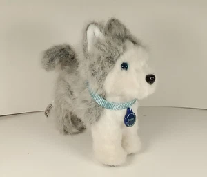 Muñeca American Girl Pepper the Husky Dog 7.5" Gris y Blanco Mascota Cuerpo Duro Peluche - Imagen 1 de 7