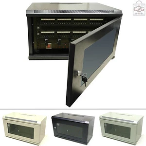 HIGH QUALITY 6U 19" Comms Cabinet Network Data Wall Rack Patch Panel, CCTV, PDU - Picture 1 of 1