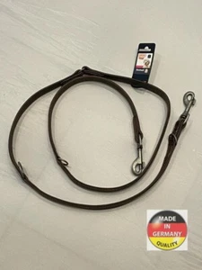 KARLIE FLAMINGO DOG LEAD TRAINING LEASH CAMEL LEATHER 22mm 200cm MADE IN GERMANY - Picture 1 of 7