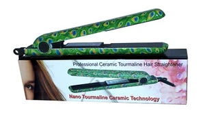 Peacock Print Ceramic Hair Straightener Professional Immediate Heat Up Iron - Picture 1 of 5