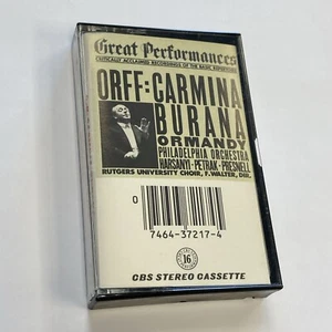 OREFF-CARMINA BURANA ORMANDY-Great Performances-Vintage Cassette - Picture 1 of 3