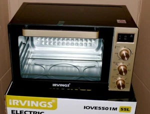 IRVINGS IOVE5501M 55L Backofen Grill Pizza Drehspieß 250°C 60Min 1700W LCD BLK - Bild 1 von 12