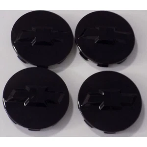 Center Wheel Caps - Chevrolet (Black Shiny-Black) 83mm /3.27inch 4Pcs (ND) - Picture 1 of 6