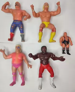 Vintage WWF Titan Sports LJN 8" & 4.5" Rubber Figure Lot of 5 Wrestlers 1980’s - Picture 1 of 18