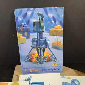 Hallmark Cards Saturn Starship Paper Centerpiece 1983 Vintage 12.5" Birthday - Picture 1 of 13