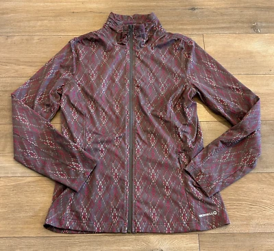 Merrell Lightweight Opti-Wick Jacket Women's M Pattern Pockets Hiking Running - Image 1 of 4