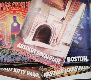 Absolut Vodka Buch + Set 8 Orte Print Werbung Boston Cleveland Wien Vintage 90er - Bild 1 von 11