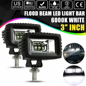 6K 3"inch 20W LED Work Light Bar 4WD Offroad Flood Pods Fog ATV SUV Driving Lamp - Picture 1 of 12