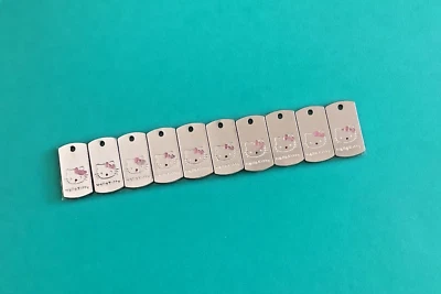 Lote De 10 Dijes Hello Kitty Tono Plata Colgante Rosa Arco Gato K16 Foto 1 de 3