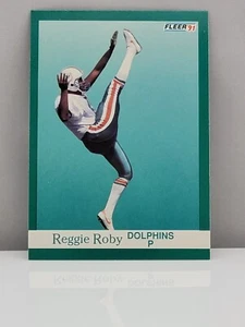 1991 Fleer Reggie Roby #129 NFL Miami Dolphins Football Trading Card Sports - Picture 1 of 2