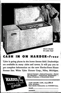 Harder Freez Home Locker by Tyler Fixture Corp Niles Michigan 1947 ORIG Ad - Picture 1 of 1